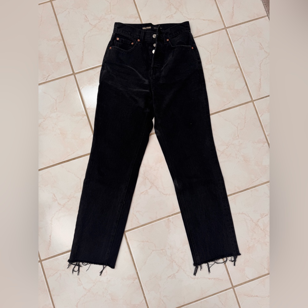 GRLFRND Black Straight Leg Jeans